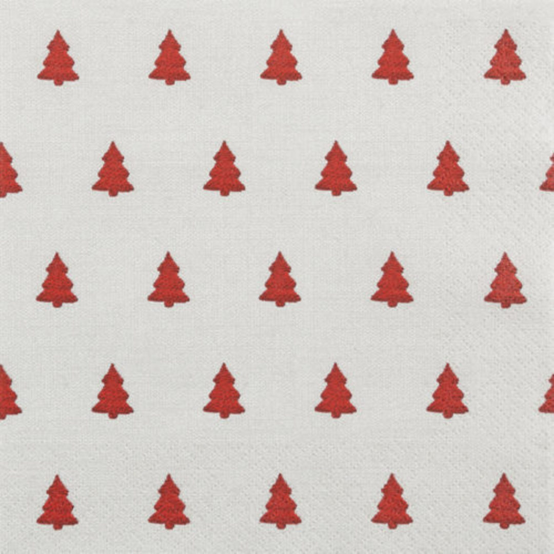 Paper Napkins 33cm, Little Trees Red image 0